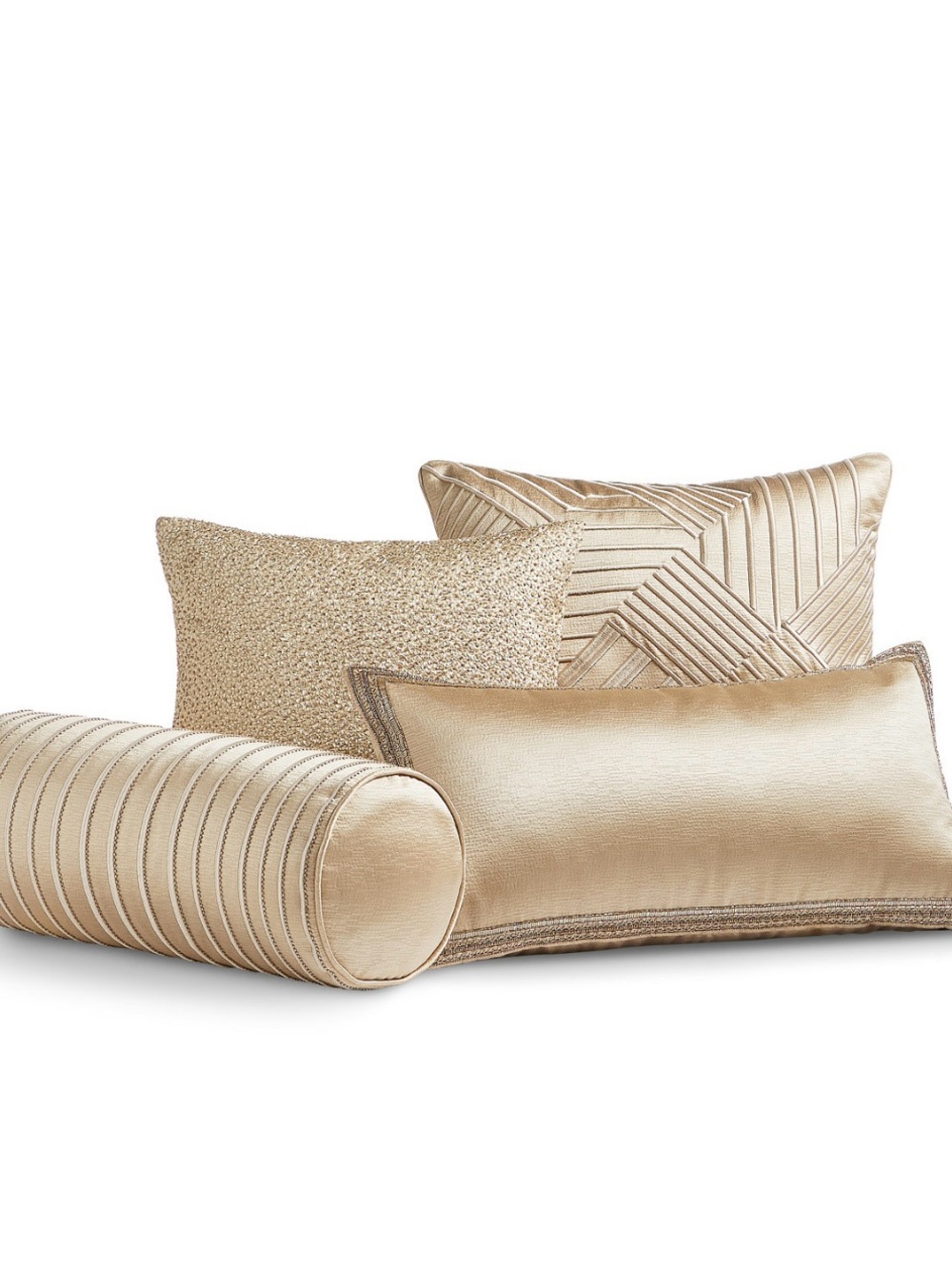 Hotel Collection Glint Pleated Decorative Pillow in Gold - Picture 3 of 8